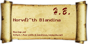 Horváth Blandina névjegykártya